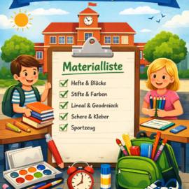 Materiallisten für das Schuljahr 2026/2027
