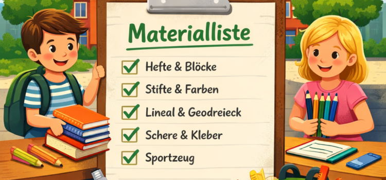 Materiallisten für das Schuljahr 2026/2027